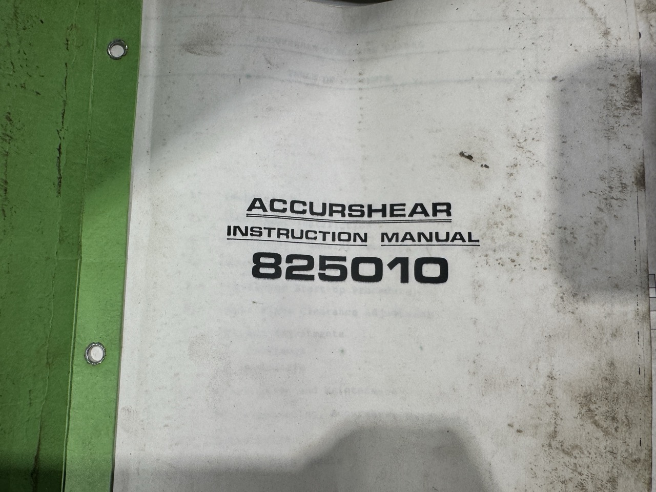 1/4" x 10' Accurshear 625010 Shear, 1989 - Image 17