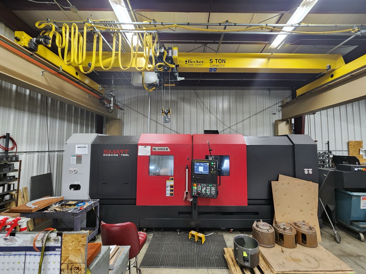 Smart NL6000LM CNC Lathe, 2023 - 24" Chuck, Live Tooling, Tailstock, Steady Rest, Box Ways, Chip Conveyor - Image 2