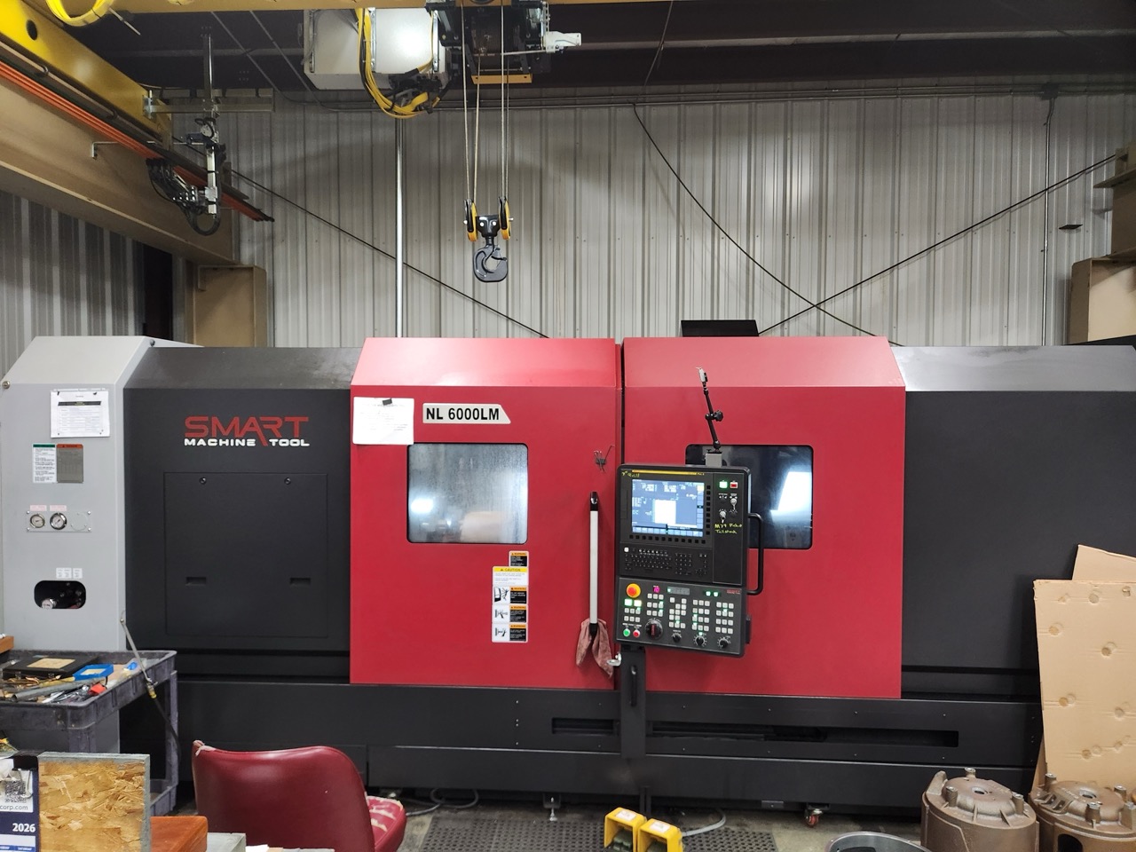 Smart NL6000LM CNC Lathe, 2023 - 24" Chuck, Live Tooling, Tailstock, Steady Rest, Box Ways, Chip Conveyor - Image 3