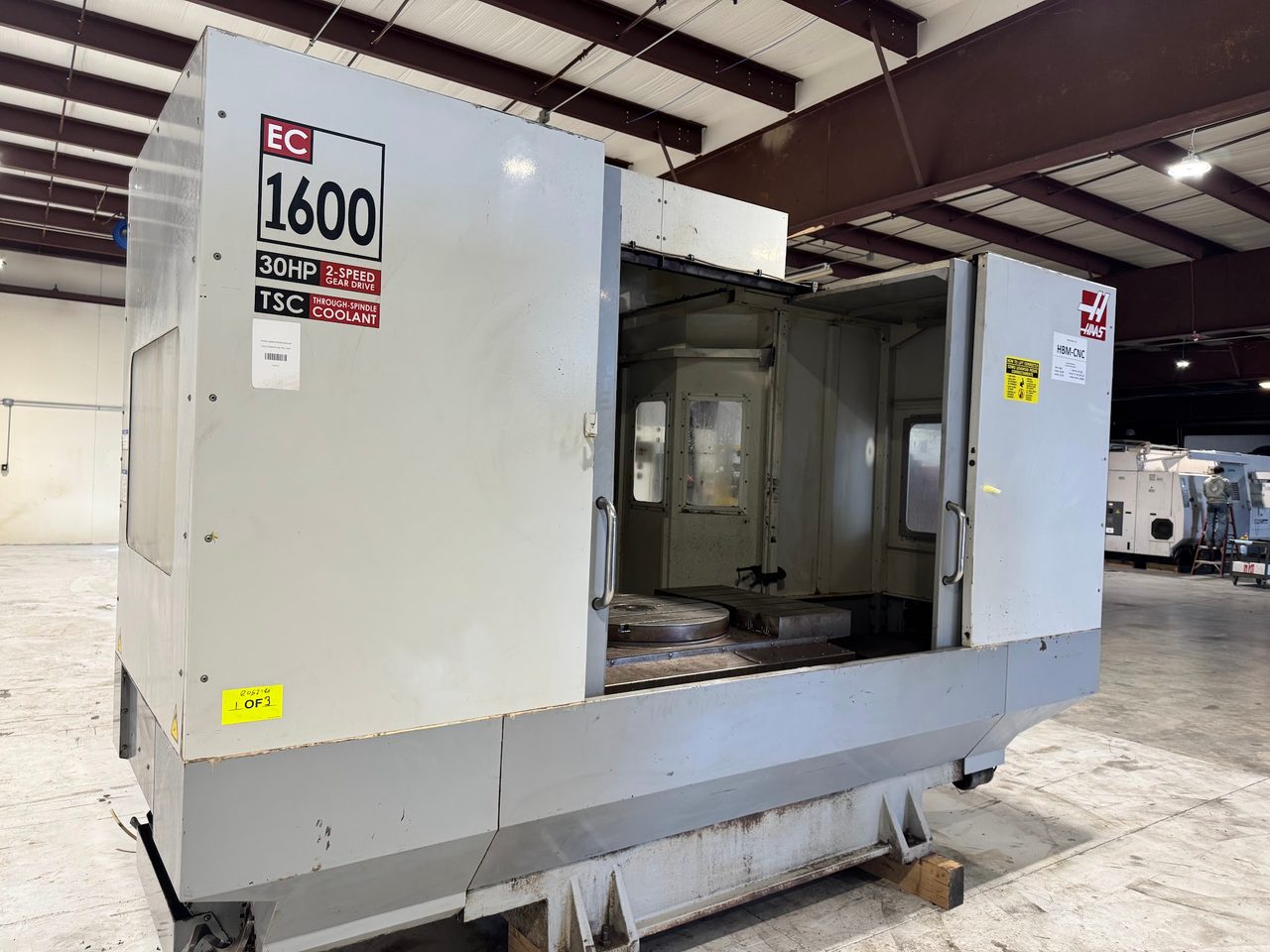Haas EC-1600-4X CNC HMC, 2007 - Full 4th-Axis, CAT 50, TSC, Chip Conveyor