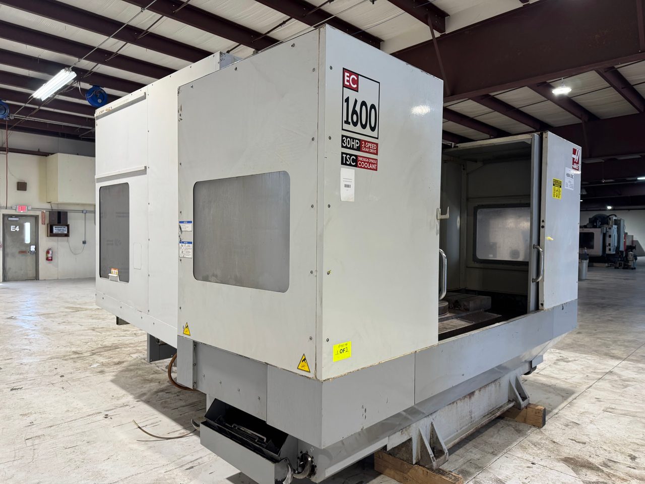 Haas EC-1600-4X CNC HMC, 2007 - Full 4th-Axis, CAT 50, TSC, Chip Conveyor