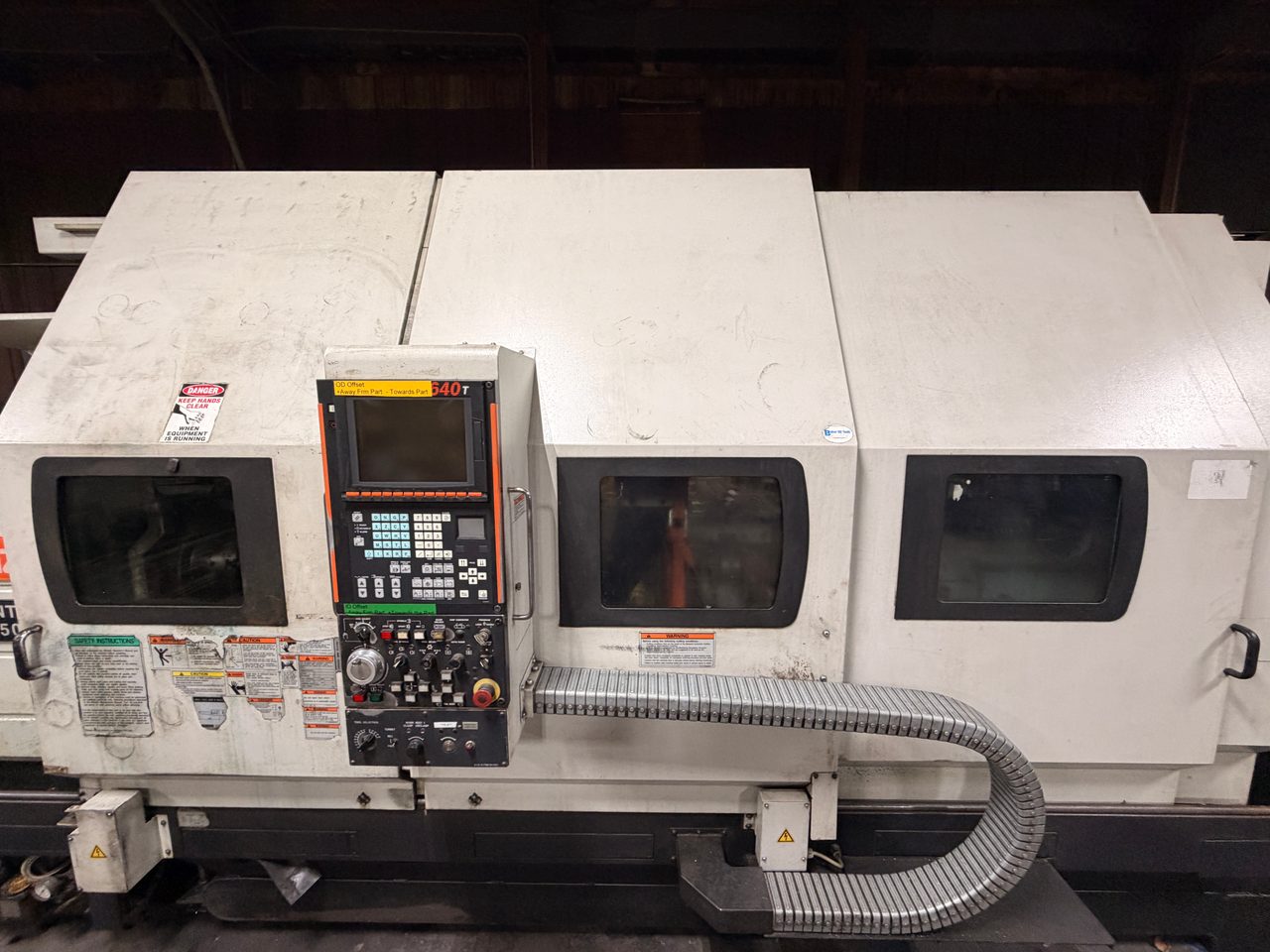 Mazak Slant Turn 50NR CNC Lathe, 2006 - 7.1" Bore, Chip Conveyor