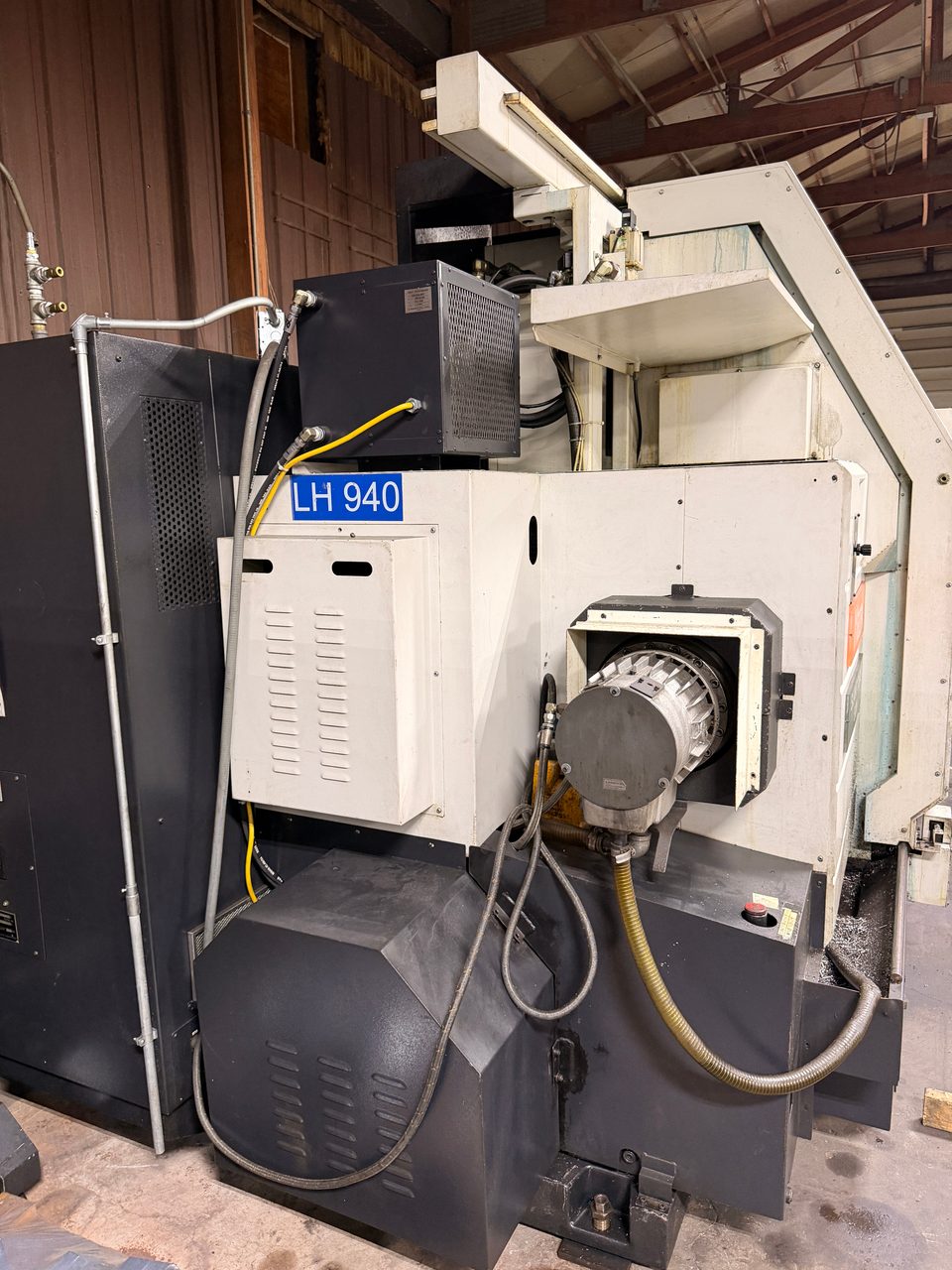 Mazak Slant Turn 50NR CNC Lathe, 2006 - 7.1" Bore, Chip Conveyor