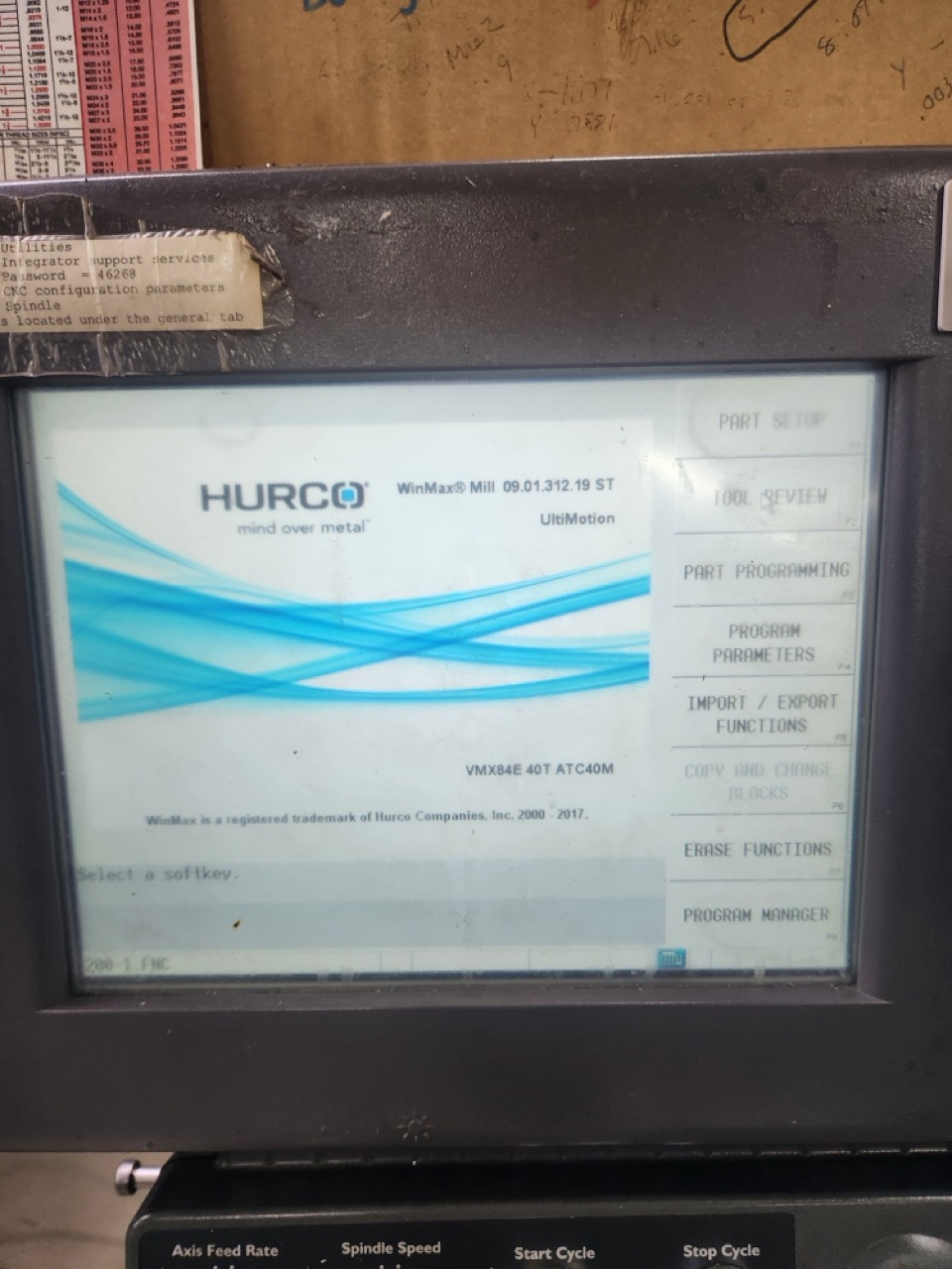 Hurco VMX-84/40T VMC, 2008 - TSC, DXF, Probing - Image 8