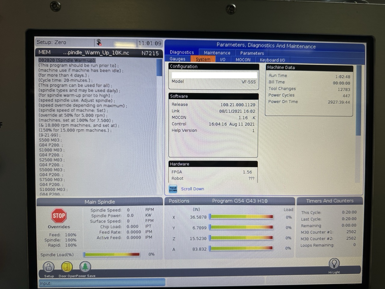 Haas VF-5SS 5 Axis VMC, 2021 - WIPS, Haas Rotary - Image 5