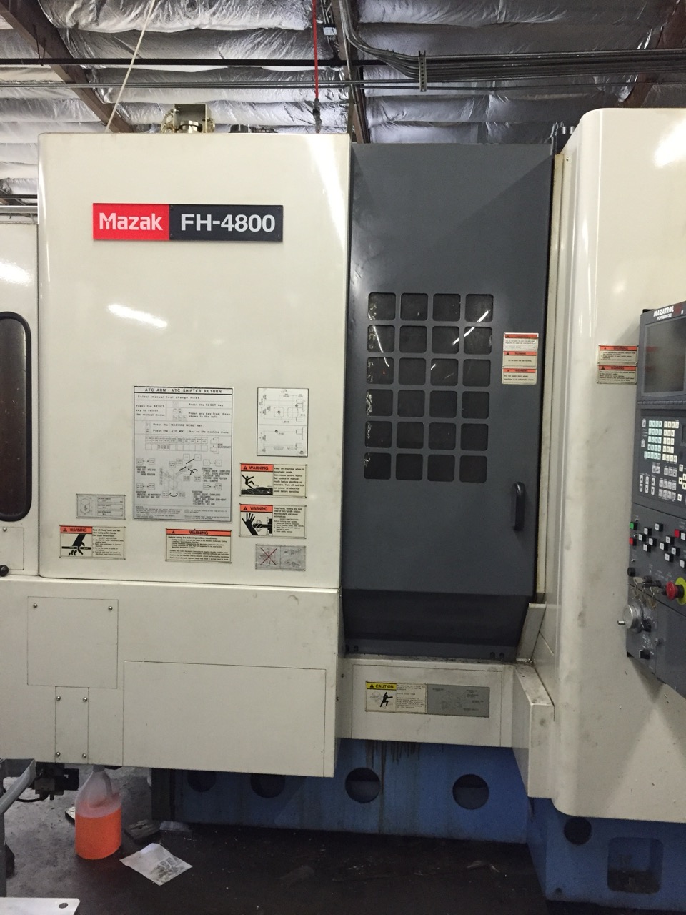 Mazak FH-4800 HMC, 2000 - Coolant Through Spindle, Probing