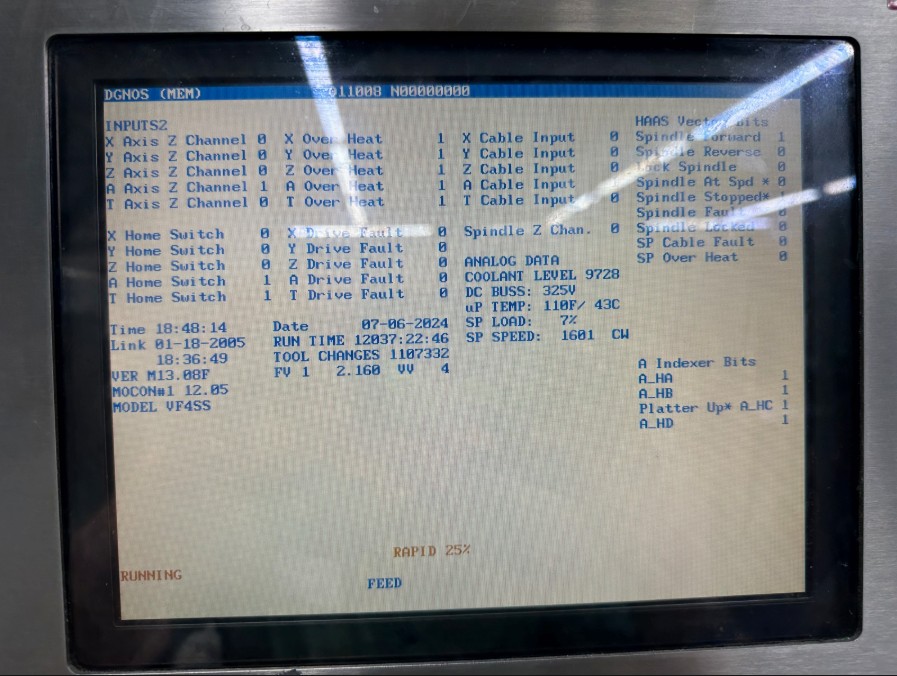 Haas VF4SS VMC, 2005 - Wired for 4th-Axis - Image 2