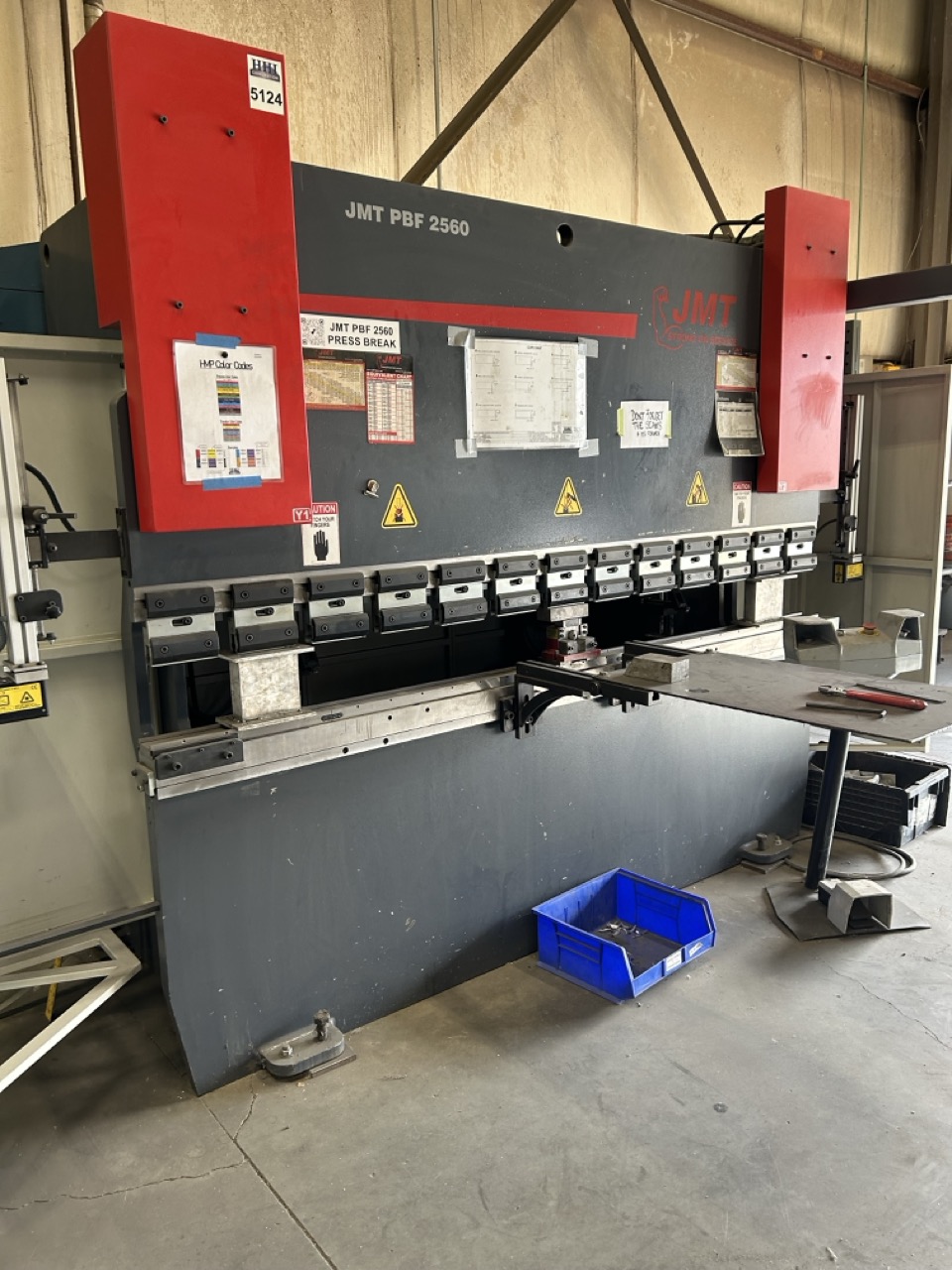66 Ton x 8' JMT PBF 2560 Hydraulic Press Brake, 2013 - Delem DA-52s Control - Image 2