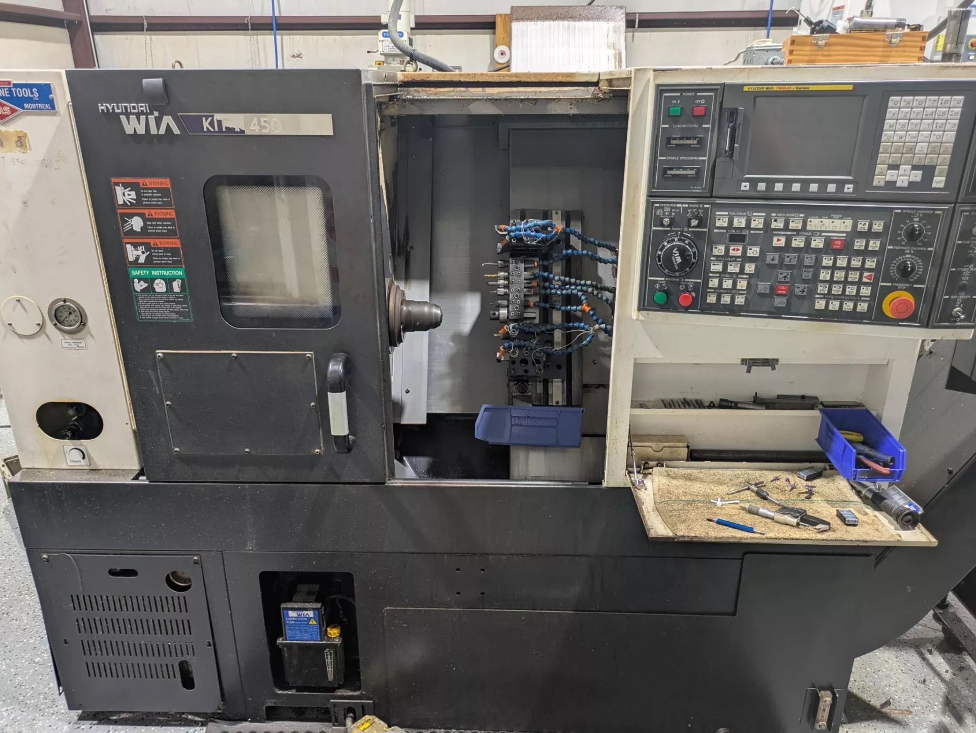 Hyundai Wia KIT-450 CNC Gang Tool Lathe, 2014 - Fanuc Control