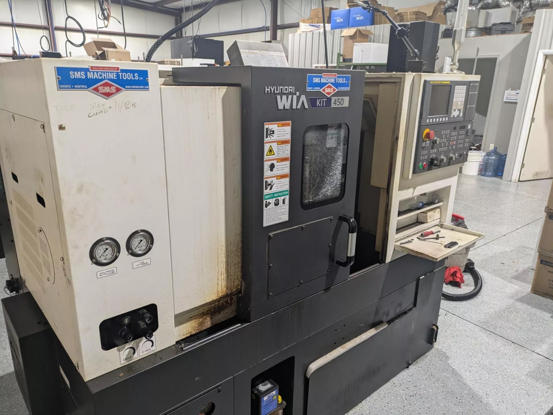 Hyundai Wia KIT-450 CNC Gang Tool Lathe, 2017 - Fanuc Control