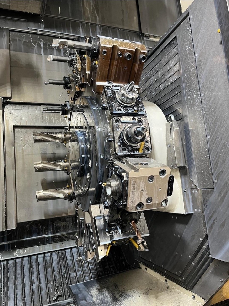Okuma LT3000 EX Twin Star Multi Axis CNC Lathe, 2020 - Renishaw Probe, Bar Feeder, Chip Conveyor - Image 9