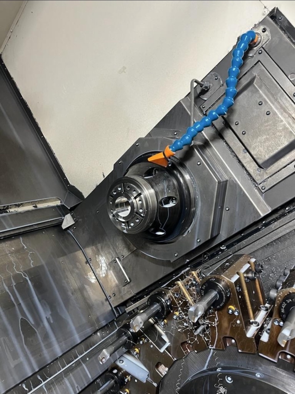 Okuma LT3000 EX Twin Star Multi Axis CNC Lathe, 2020 - Renishaw Probe, Bar Feeder, Chip Conveyor - Image 6