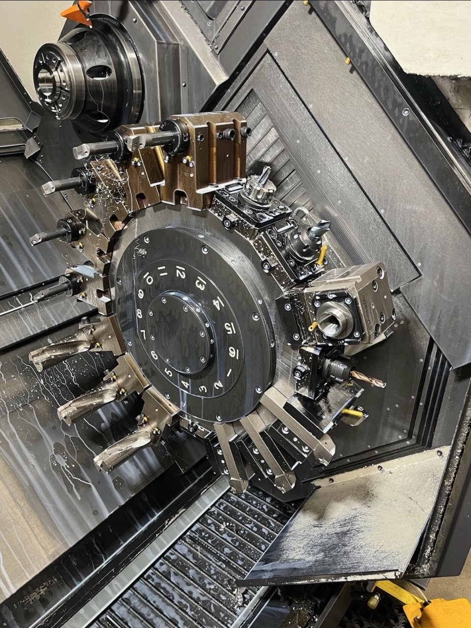 Okuma LT3000 EX Twin Star Multi Axis CNC Lathe, 2020 - Renishaw Probe, Bar Feeder, Chip Conveyor - Image 3