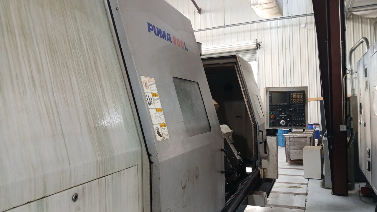 Doosan Puma 800L, 2007 - SMW Hyd Steady, 12" Big Bore, Chip Conveyor