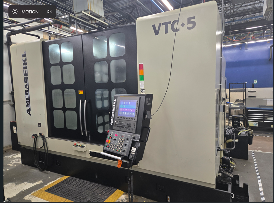 Amera‑Seiki VTC‑5 VMC, 2022 - Cool Through Spindle, Chip Auger