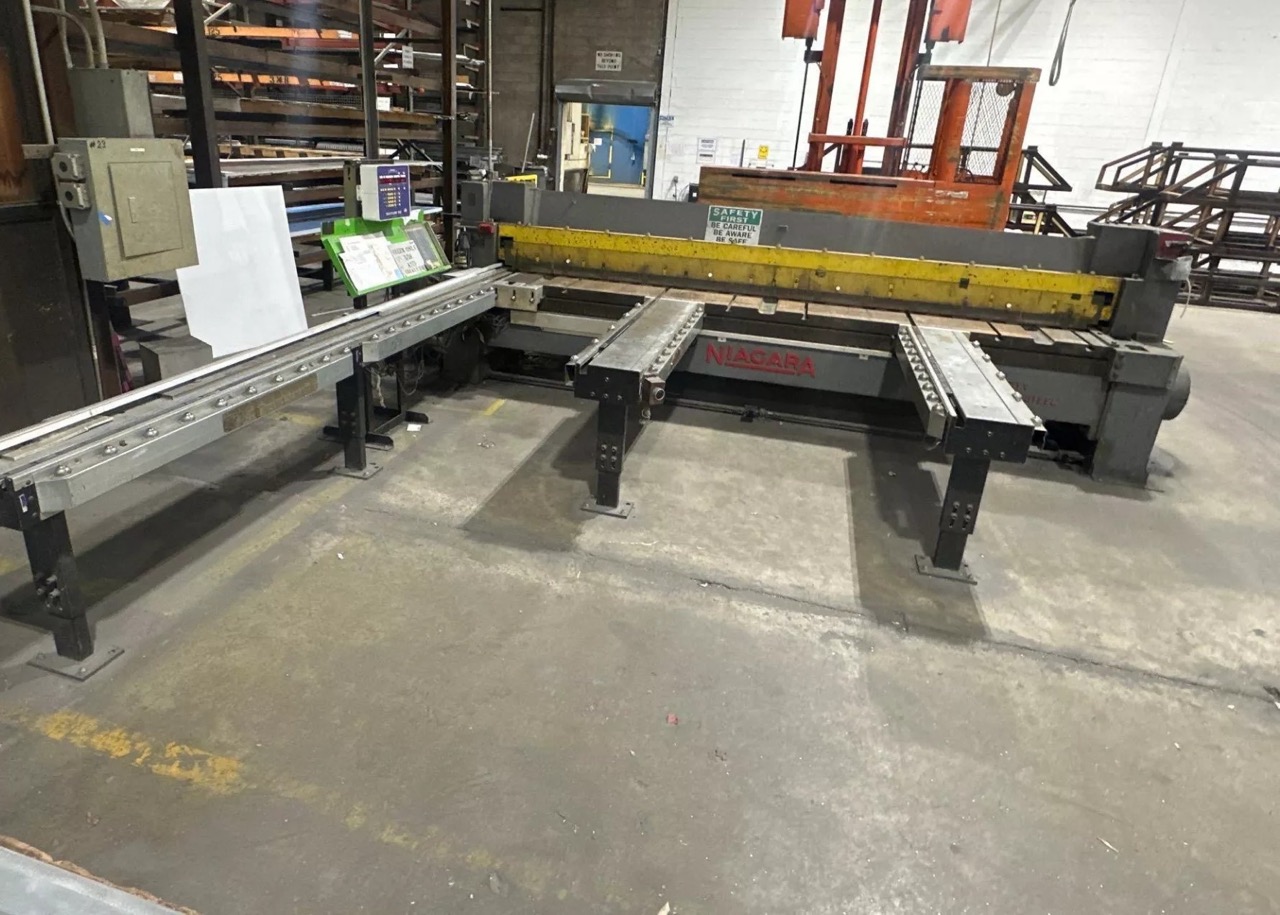 12Ga x 12' Niagara 612 Mechanical Shear - Front Sheet supports, Cnc Backgauge