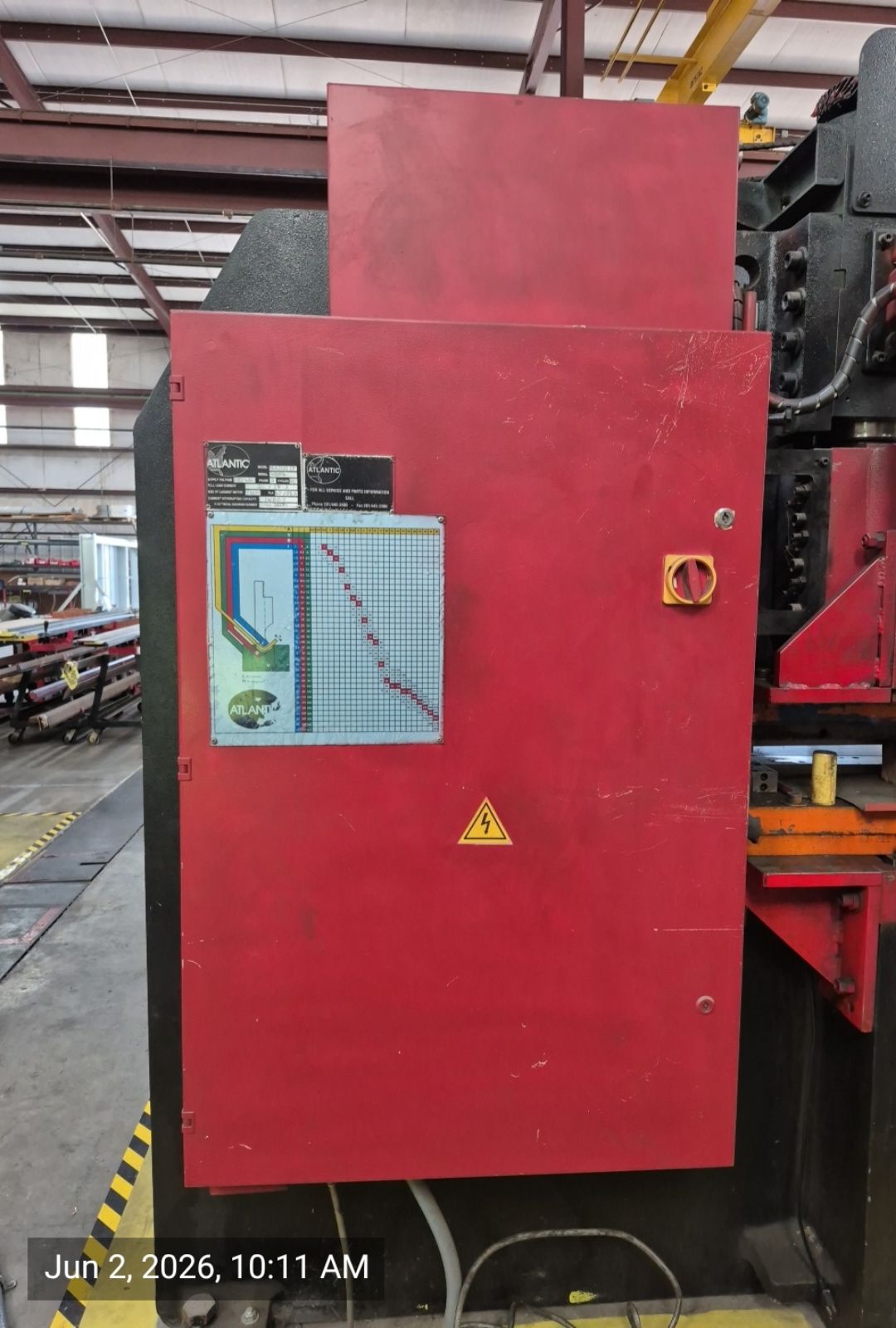 150 Ton x 12' Haco-Atlantic HDE150-12 Hydraulic Press Brake, 1991 - Image 2