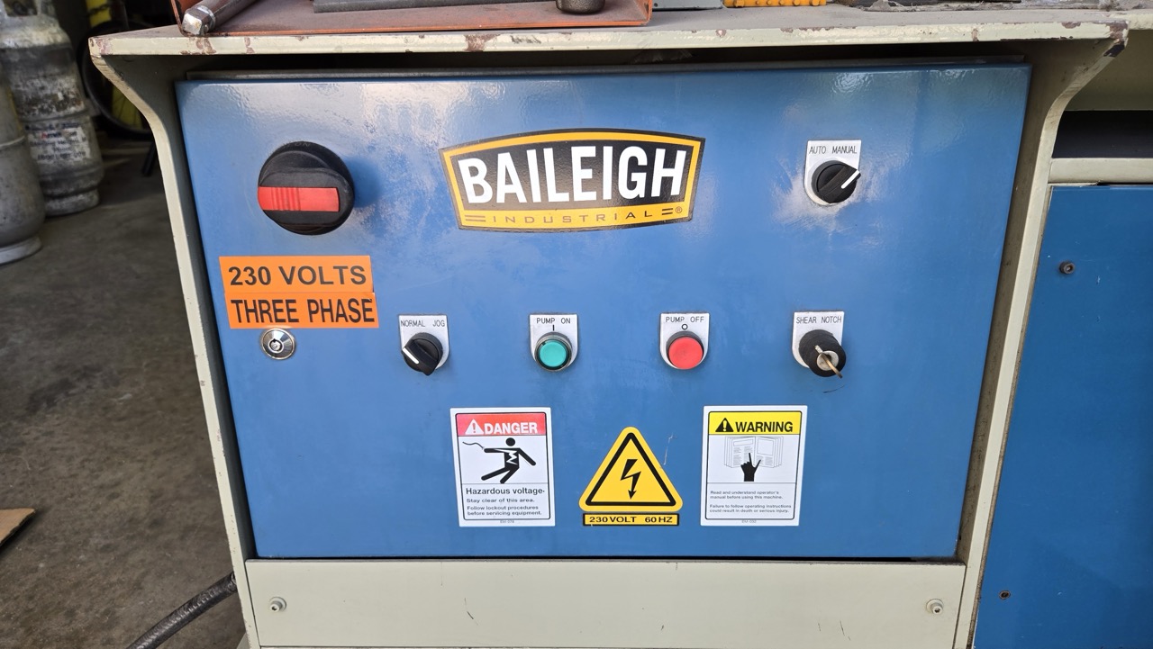 95 Ton Baileigh SW-95 Hydraulic Ironworker, 2018 - Image 2