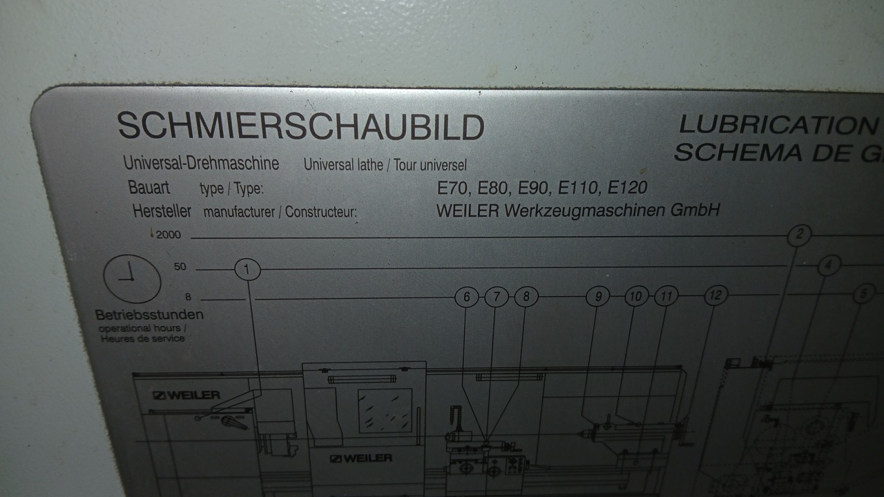 Weiler E90 x 3000 CNC Lathe, 2012 - 10" Bore, Weiler CNC Control, Steady Rest, Chip Conveyor - Image 14