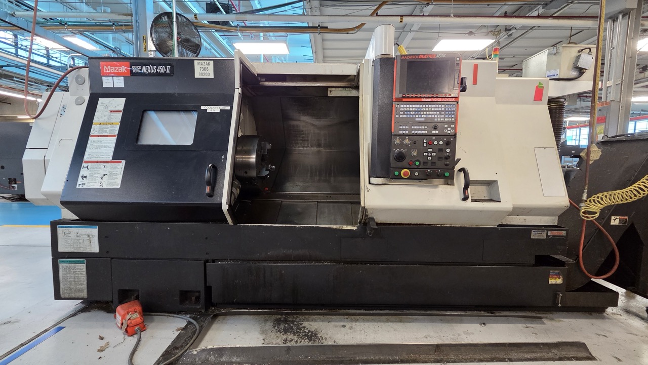 Mazak QTN 450-II CNC Turning Center;2006-Tool Setter, 24 Station Turret, Mist collector