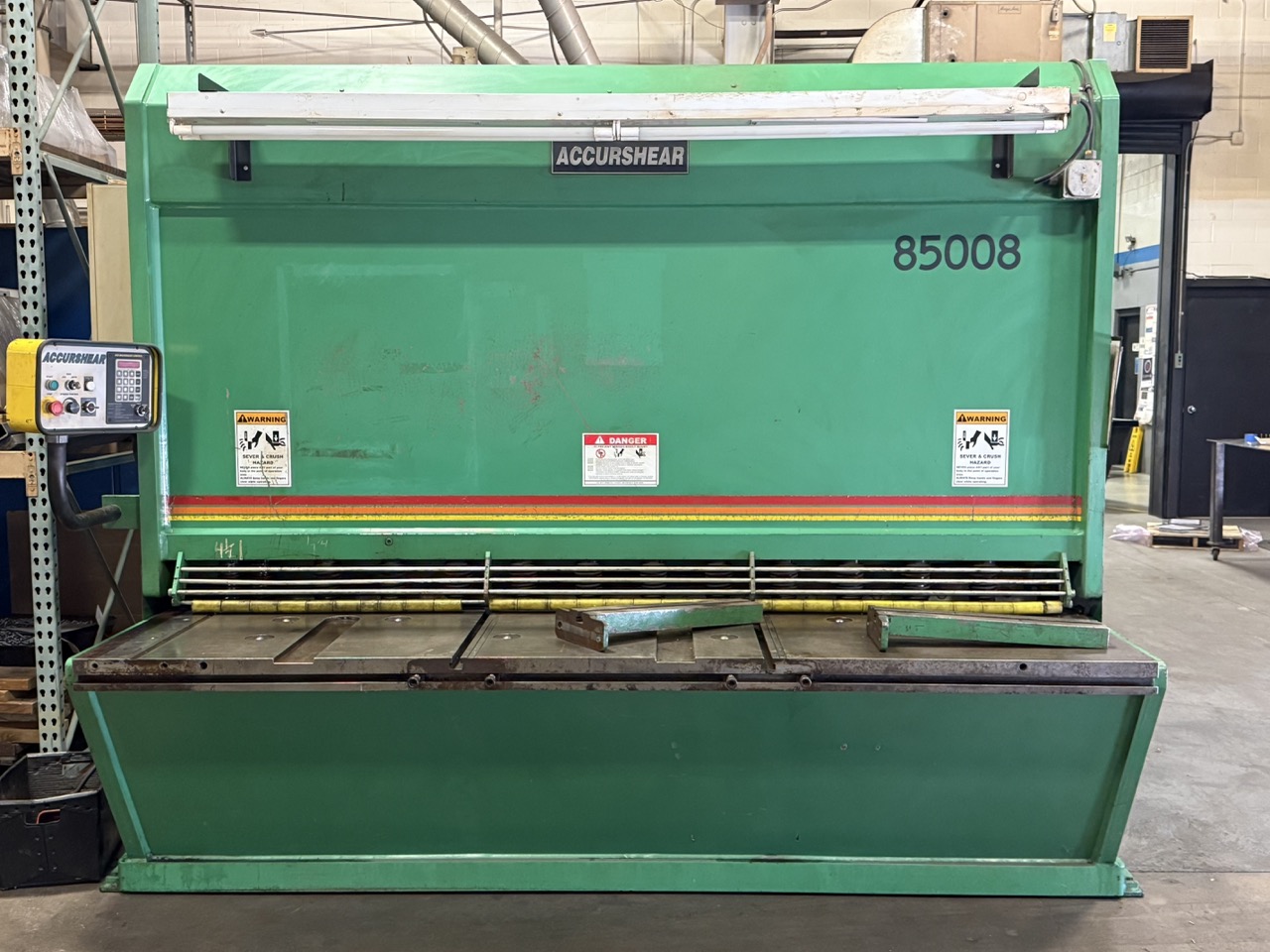 1/2" × 8' Accurshear 85008 Hydraulic Shear, 1999 - Backgauge