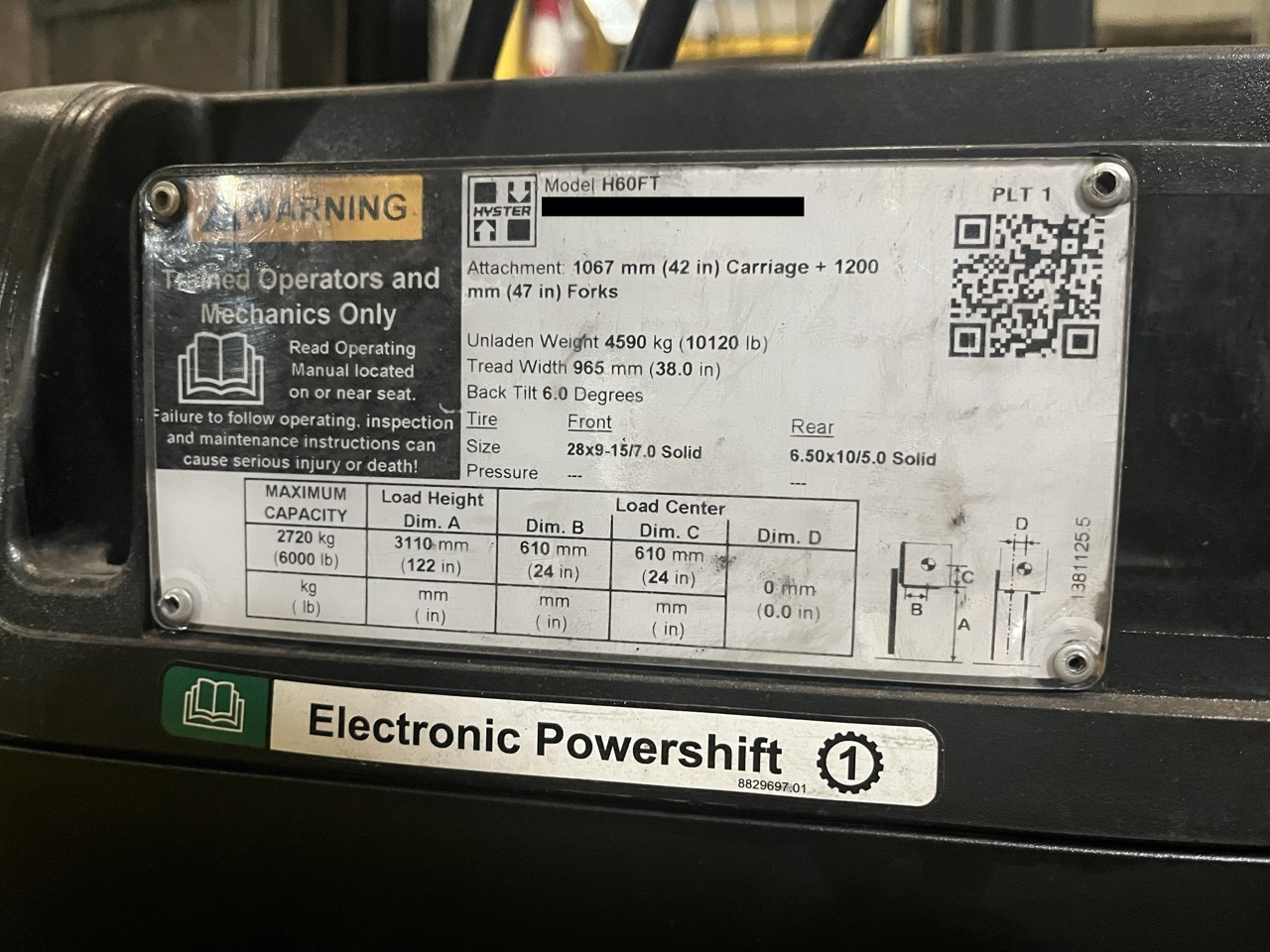 Hyster H60FT 6,000 lb Pneumatic Tire Forklift, 2020 – LPG, 3-Stage Mast & Side Shift (1) - Image 2