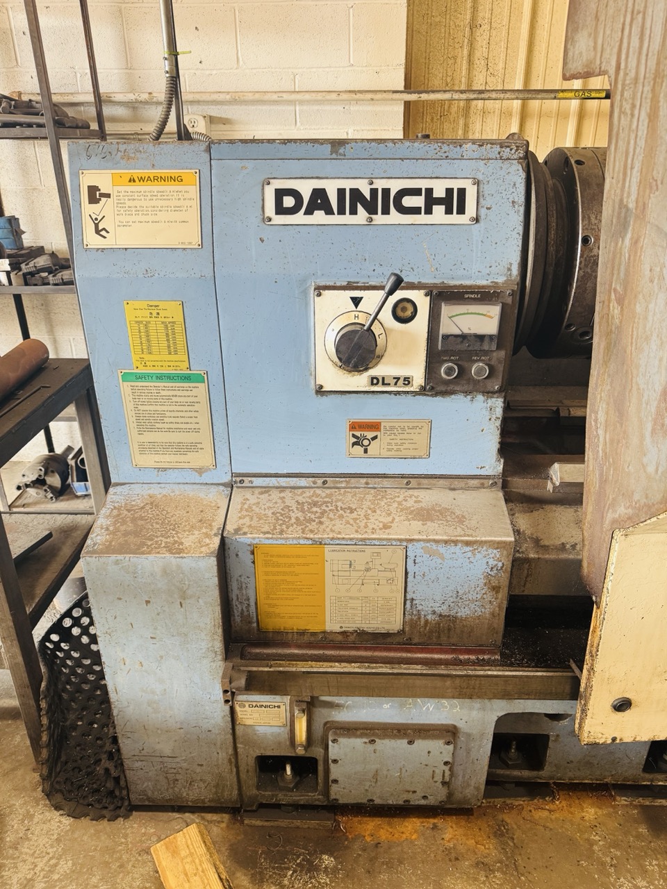 157.5" Dainichi DL75x400 Engine Lathe, 1996 - Fanuc CNC Control, Tailstock, Steady Rests - Image 2