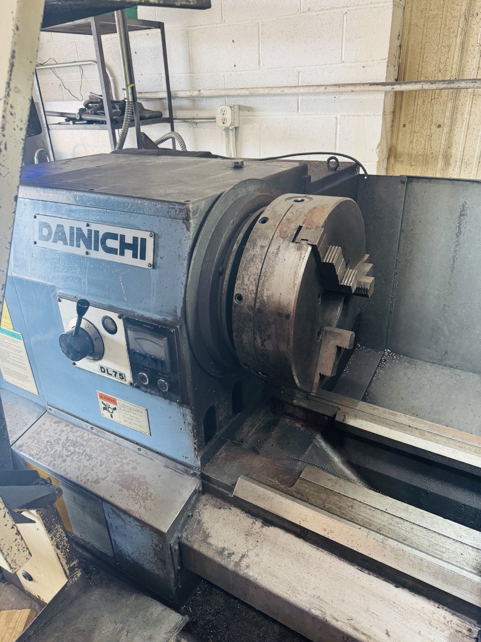 157.5" Dainichi DL75x400 Engine Lathe, 1996 - Fanuc CNC Control, Tailstock, Steady Rests - Image 4