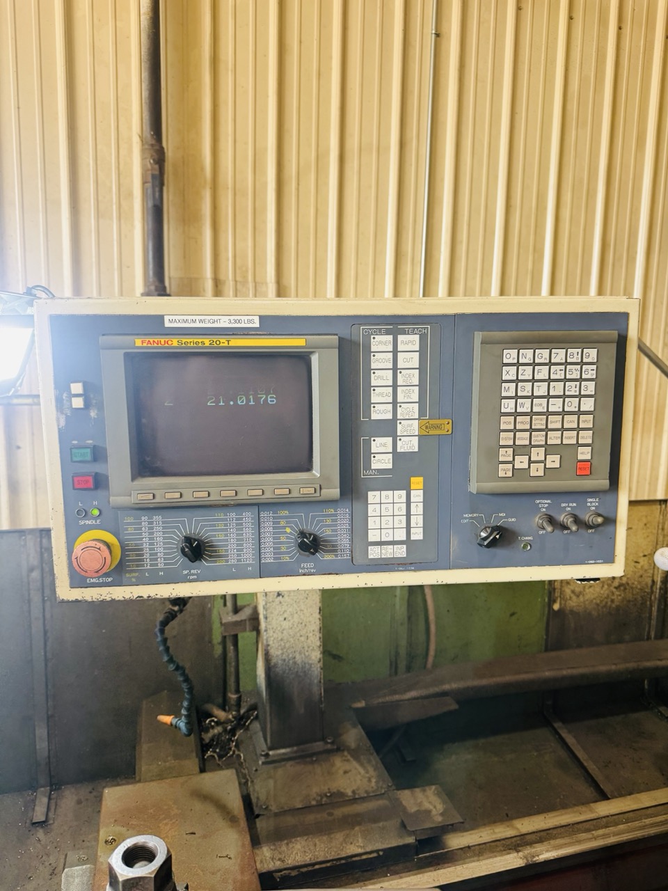 157.5" Dainichi DL75x400 Engine Lathe, 1996 - Fanuc CNC Control, Tailstock, Steady Rests - Image 9