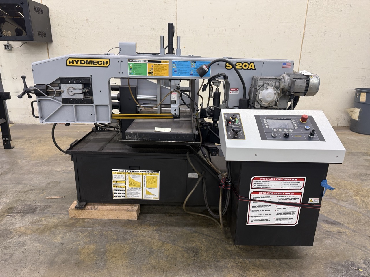13" X 18" HYD-MECH S-20A Automatic Horizontal Band Saw, 2015 - Roller Tables, Very Clean