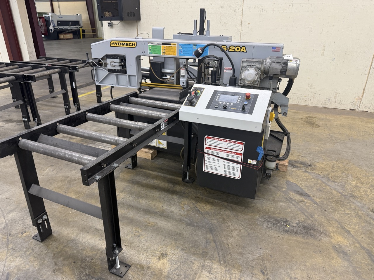 13" X 18" HYD-MECH S-20A Automatic Horizontal Band Saw, 2015 - Roller Tables, Very Clean - Image 3