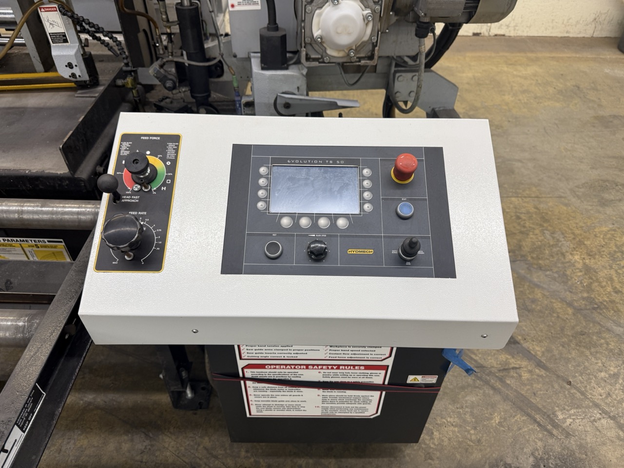 13" X 18" HYD-MECH S-20A Automatic Horizontal Band Saw, 2015 - Roller Tables, Very Clean - Image 4
