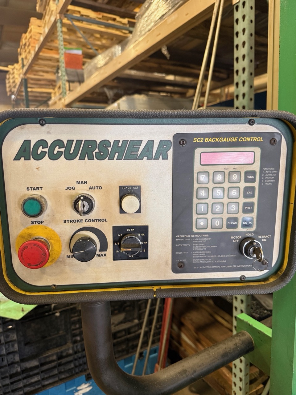 1/2" × 8' Accurshear 85008 Hydraulic Shear, 1999 - Backgauge - Image 2