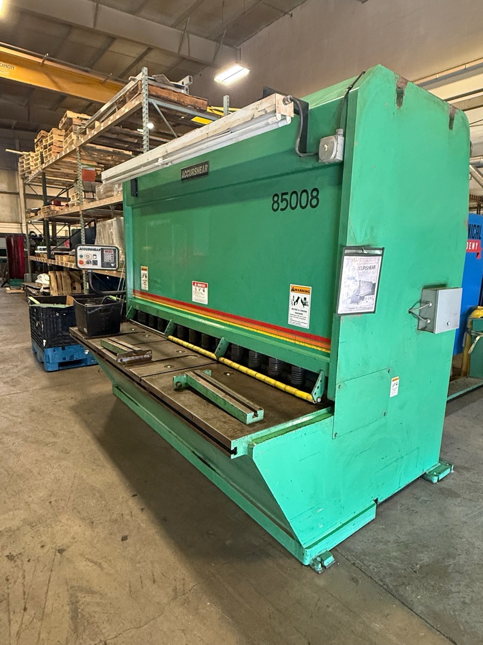1/2" × 8' Accurshear 85008 Hydraulic Shear, 1999 - Backgauge - Image 3