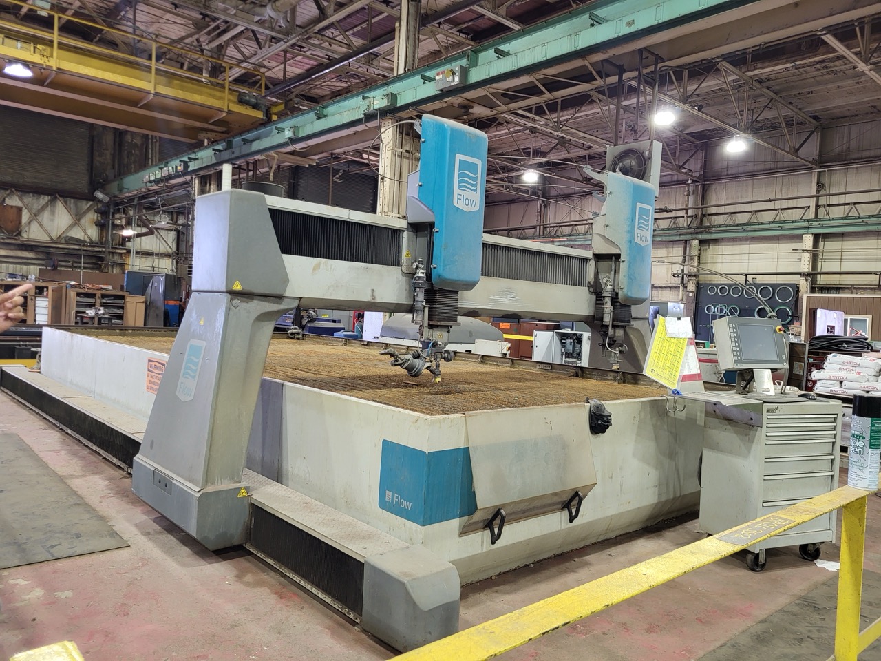 10' x 20' Flow M4C 3070C Dual Head Waterjet, 2015 - one 5 axis cutting head