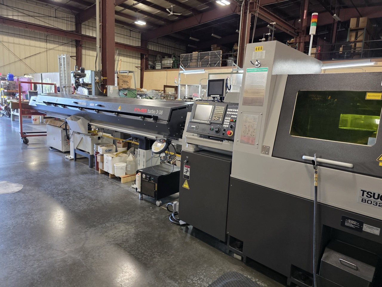 Tsugami B0325B-II CNC Swiss Lathe, 2019 - Fiber Laser Interface, Bar Feeder, Low Hours