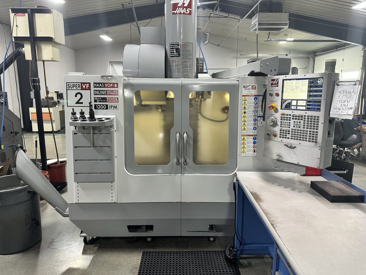 Haas VF-2SS VMC, 2007 - Probe, Chip Auger, 4th Axis Drive