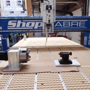 5' x 8' ShopSabre Pro 408 CNC Router, 2019 - 5th Axis Rotary, OptLaser, Vac Table, Low Hours
