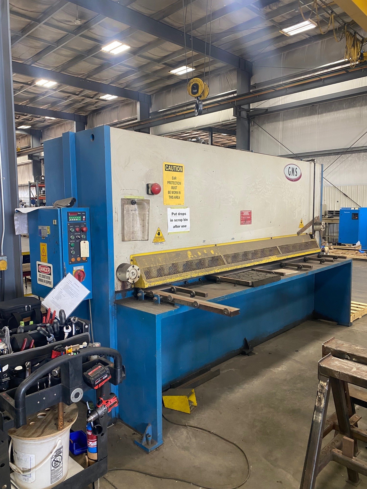 1/2" x 10' GMS GMV 3013 Hydraulic Guillotine Shear, 2002 - Backgauge - Image 2