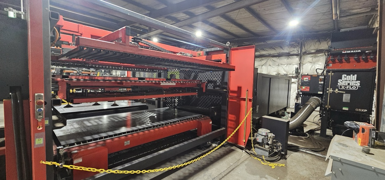12,000 Watt Amada Regius 3015AJ Fiber Laser, 2023 - 5'x10', Low Hours, W/ AMS3015CL Single Pallet Automation - Image 3
