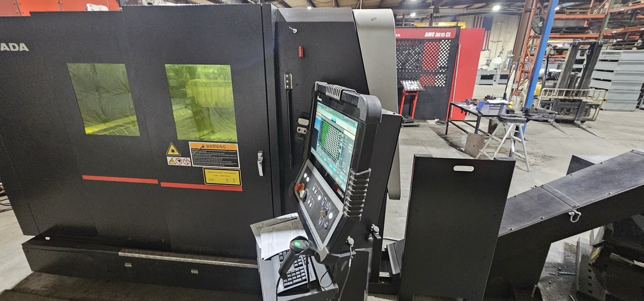 12,000 Watt Amada Regius 3015AJ Fiber Laser, 2023 - 5'x10', Low Hours, W/ AMS3015CL Single Pallet Automation - Image 4