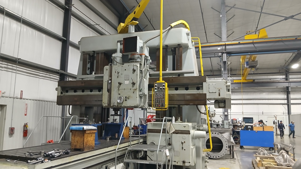Kollman, 164" x 59" Table, MA 64 Planer Type Mill, 1962- Vertical and Horizontal Spindle.