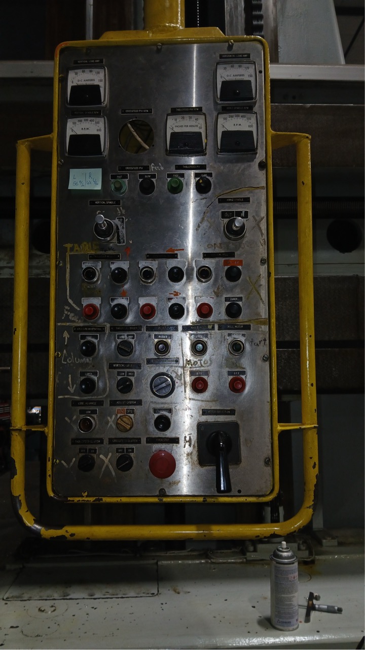 Kollman, 164" x 59" Table, MA 64 Planer Type Mill, 1962- Vertical and Horizontal Spindle. - Image 3