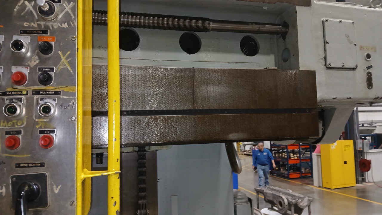 Kollman, 164" x 59" Table, MA 64 Planer Type Mill, 1962- Vertical and Horizontal Spindle. - Image 7