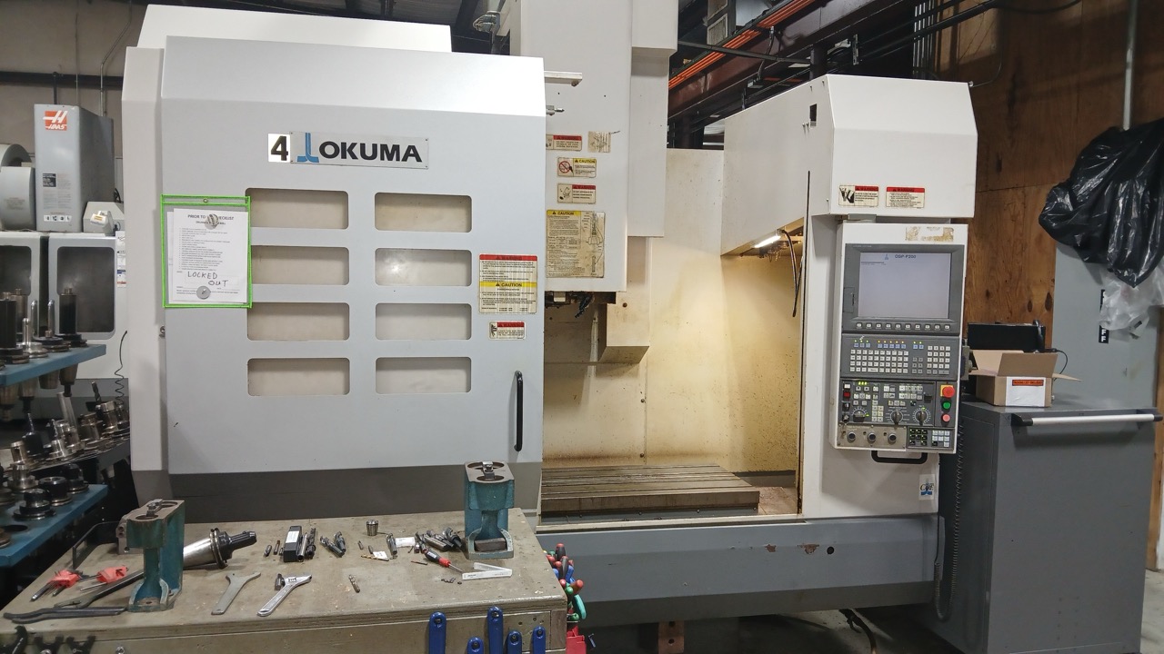 Okuma, MC-V4020, VMC, 2007 - 15,000 RPM Spindle, TSC, 3513 Cutting Hours, Tooling