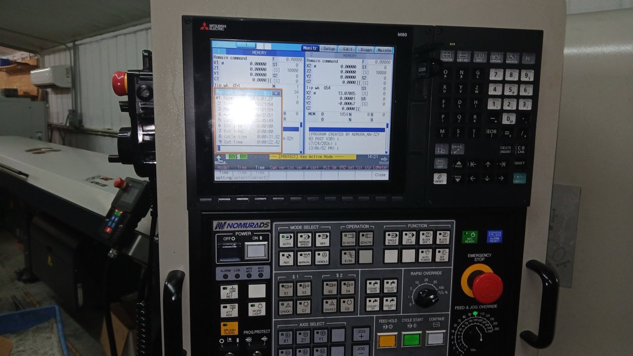 Nomura NN32YB3 CNC Swiss Lathe, 2022 - LNS Alpha 538 Bar Feeder, TRI-MIST 850 G2 Mist Collector, High Pressure Coolant, LOW HOURS - Image 27