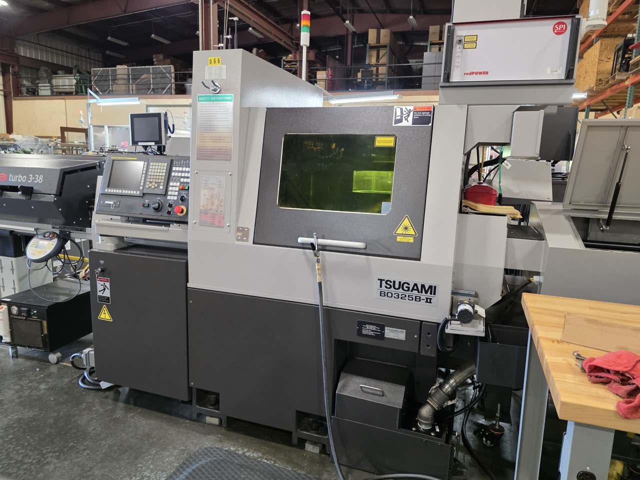 Tsugami B0325B-II CNC Swiss Lathe, 2019 - Fiber Laser Interface, Bar Feeder, Low Hours - Image 4