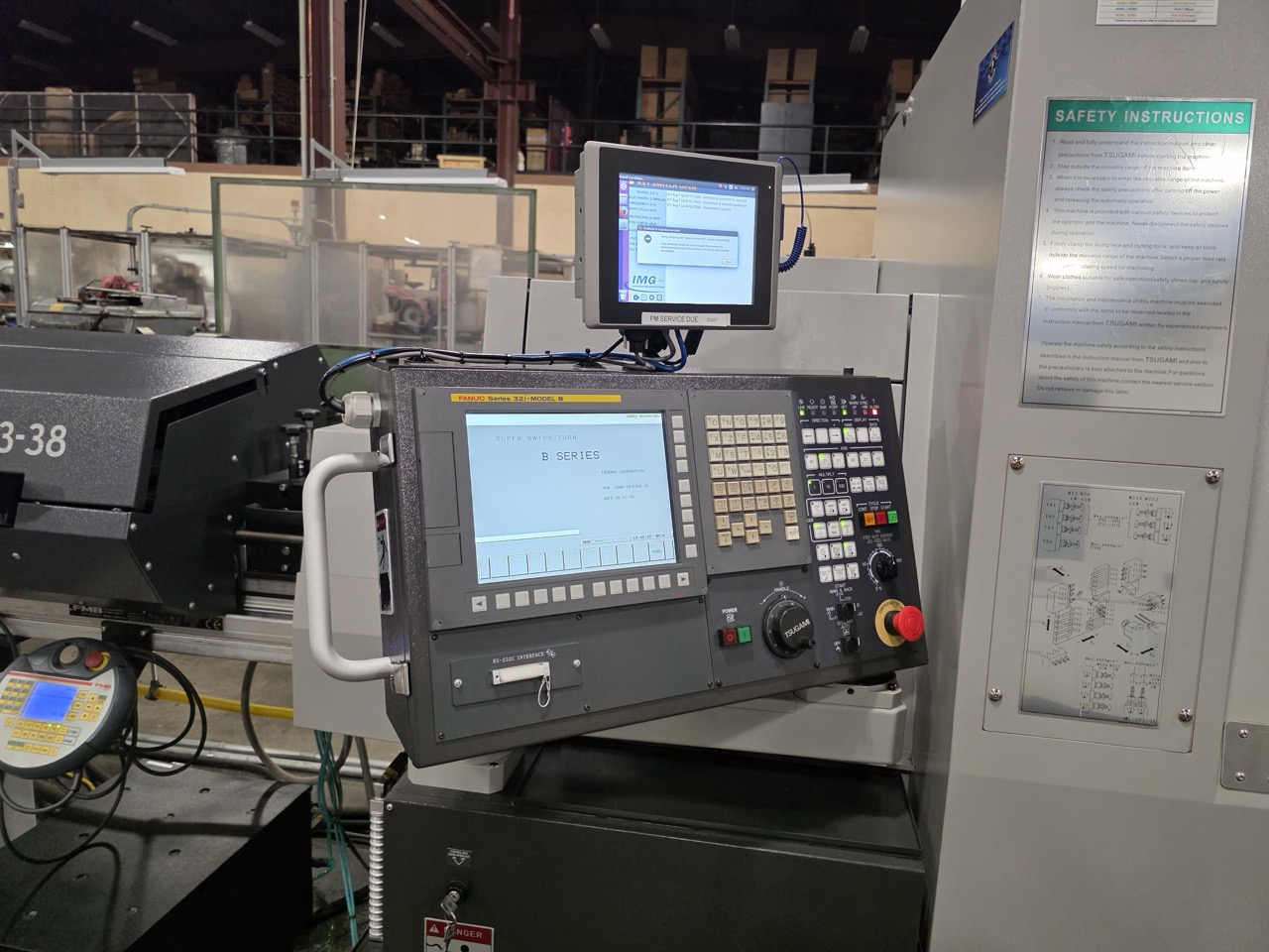 Tsugami B0325B-II CNC Swiss Lathe, 2019 - Fiber Laser Interface, Bar Feeder, Low Hours - Image 11