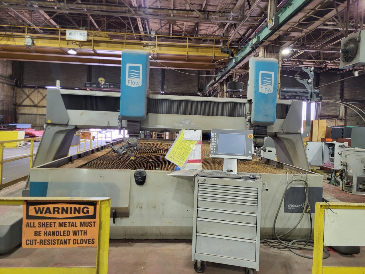 10' x 20' Flow M4C 3070C Dual Head Waterjet, 2015 - one 5 axis cutting head - Image 3