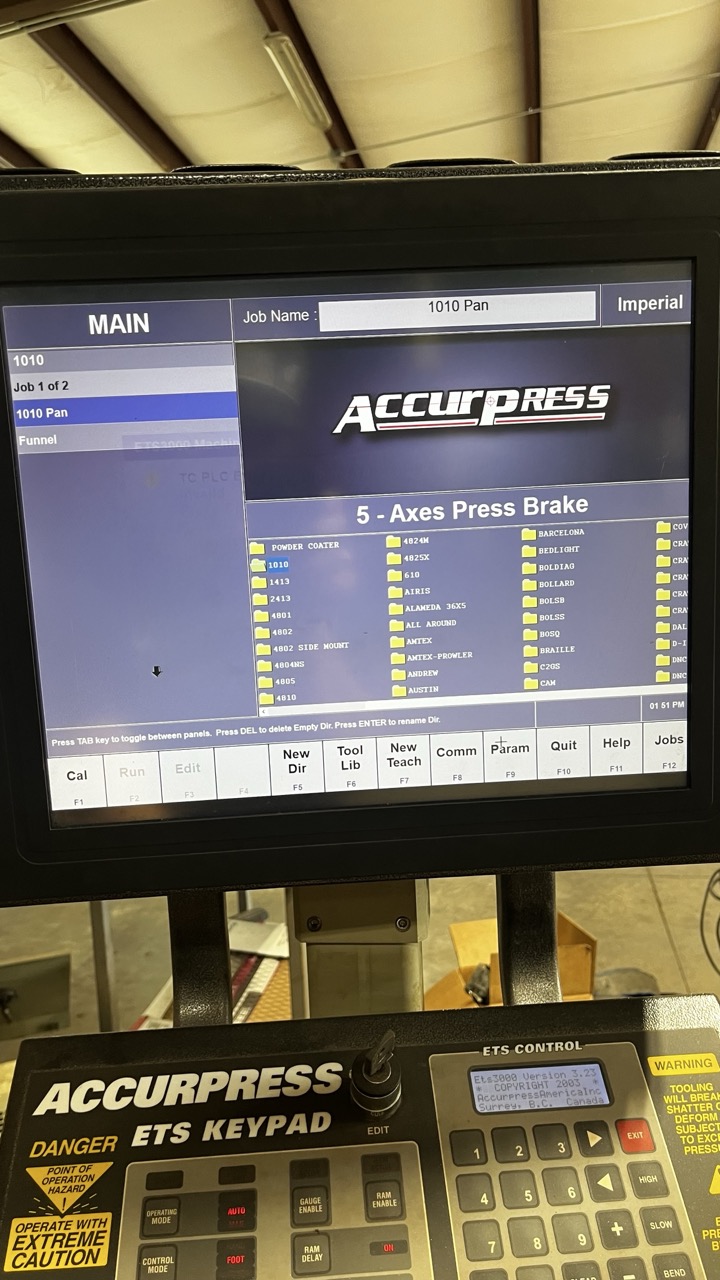 100 Ton x 10' Accurpress 710010 Press Brake, 2016 - Advantage Package - Image 11